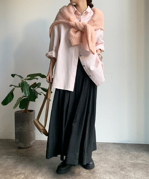 DouDou（ドゥドゥ）の「シアータックフレアスカート（スカート・レディース・ブラック/ホワイト/ブラウン・FREE）」の20枚目の写真