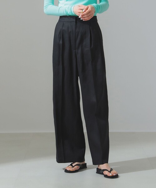Demi-Luxe BEAMS リネン リラクシー ワイドパンツ Demi-Luxe BEAMS（デミルクス ビームス）の「Demi-Luxe BEAMS