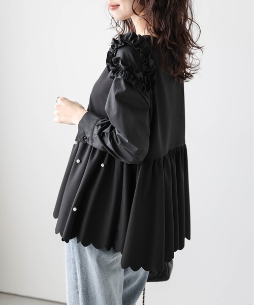 セール】パール付きペプラムトップス（その他トップス）｜AMELY