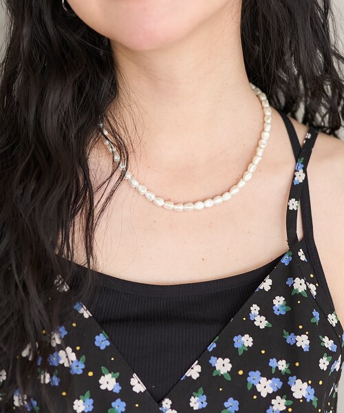 FREAK'S STORE(フリークスストア)の「パールネックレス(ネックレス・レディース・シルバー・ONE SIZE)」の4枚目の写真