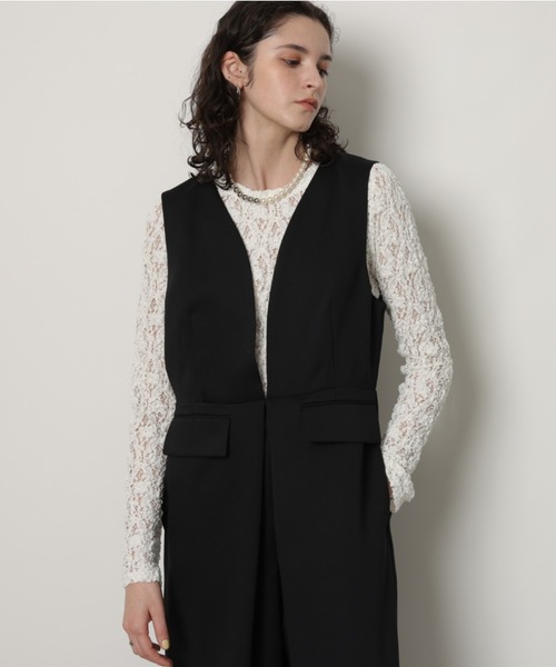 CADUNEカデュネ レースキャミブラウス　ブラック レースキャミブラウス | シャツ・ブラウス | CADUNE（カデュネ