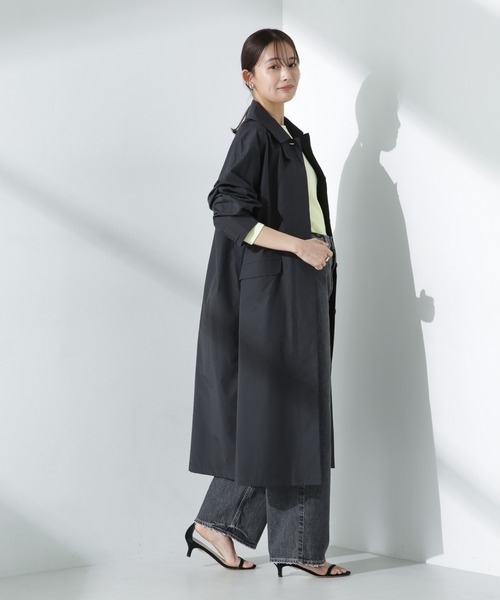 NANO universe(ナノユニバース)の「撥水&花粉ガード ステンカラーコート(ステンカラーコート・レディース・ブラック/ベージュ/ホワイト・FREE)」の18枚目の写真