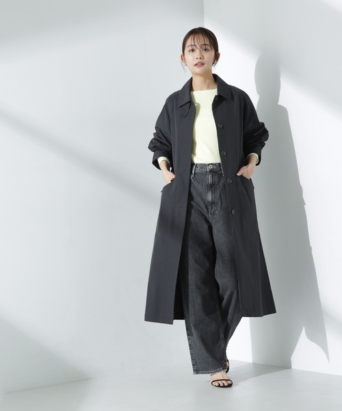 NANO universe(ナノユニバース)の「撥水&花粉ガード ステンカラーコート(ステンカラーコート・レディース・ブラック/ベージュ/ホワイト・FREE)」の21枚目の写真