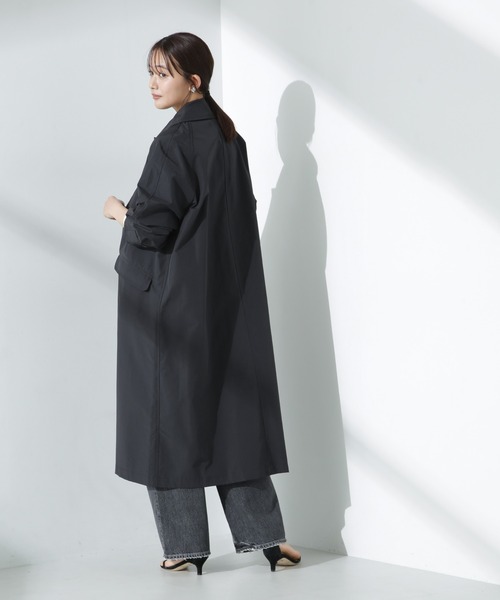 NANO universe(ナノユニバース)の「撥水&花粉ガード ステンカラーコート(ステンカラーコート・レディース・ブラック/ベージュ/ホワイト・FREE)」の22枚目の写真