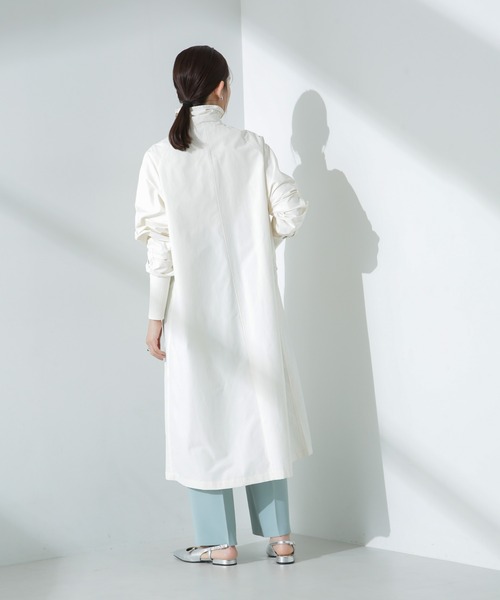 NANO universe(ナノユニバース)の「撥水&花粉ガード ステンカラーコート(ステンカラーコート・レディース・ブラック/ベージュ/ホワイト・FREE)」の12枚目の写真