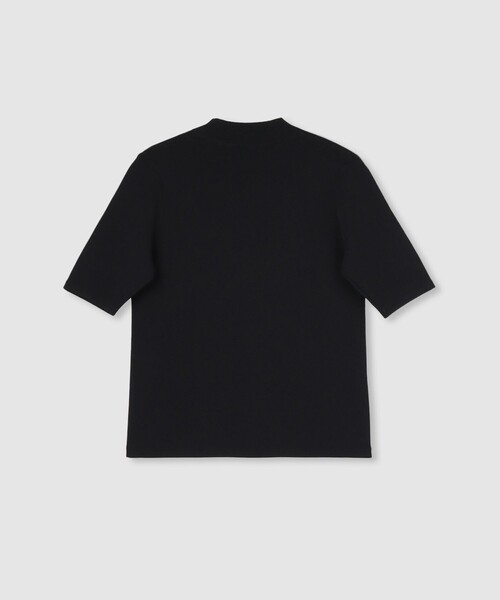 allureville（アルアバイル）の「◇総針モックネック5分袖プルオーバー（ニット/セーター・レディース・オフホワイト/ブラック・2）」の7枚目の写真