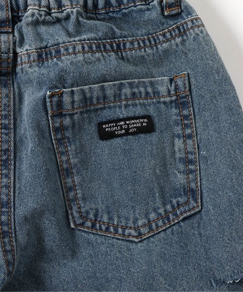 BREEZE（ブリーズ）の「【ジュニア対応】カットアウトデニムパンツ（デニムパンツ・キッズ・ネイビー/サックスブルー・90/100/110/120/130/140）」の10枚目の写真