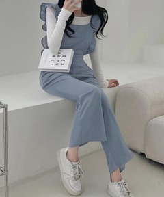 サロペット・オーバーオール・オールインワン Ameri MANY WAY LADY LIKE FRILL ROMPERS Ameri（アメリ）の「MANY WAY LADY LIKE FRILL ROMPERS