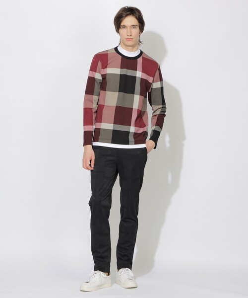 ブラックレーベルクレストブリッジ新品フェイクレイヤードチェックカットソー M セール】【WEB・一部店舗限定】フェイクレイヤードチェック