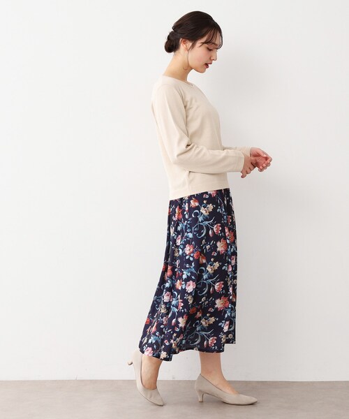 LAURA ASHLEY(ローラアシュレイ)の「【洗える/同柄アイテムあり】ローザリンド柄シフォンスカート(スカート・レディース・ホワイト系1/ネイビー系・38/40)」の15枚目の写真