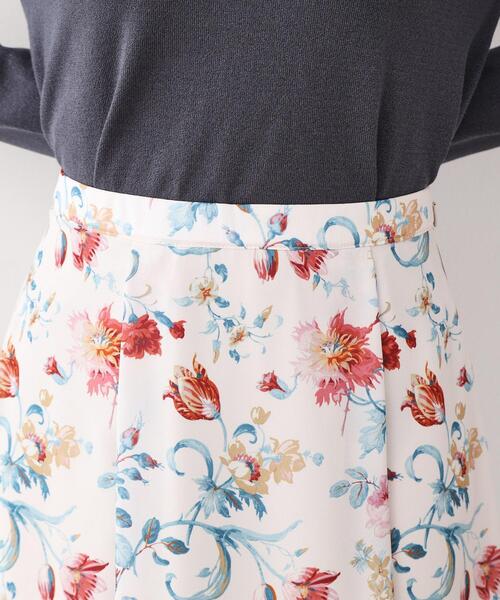 LAURA ASHLEY(ローラアシュレイ)の「【洗える/同柄アイテムあり】ローザリンド柄シフォンスカート(スカート・レディース・ホワイト系1/ネイビー系・38/40)」の6枚目の写真