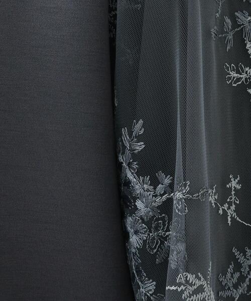 DRESKIP(ドレスキップ)の「大人上品 お袖チュール刺繍 切替トップス(Tシャツ/カットソー・レディース・アイボリー/サックスブルー/チャコールグレー・04/03/02/01)」の14枚目の写真