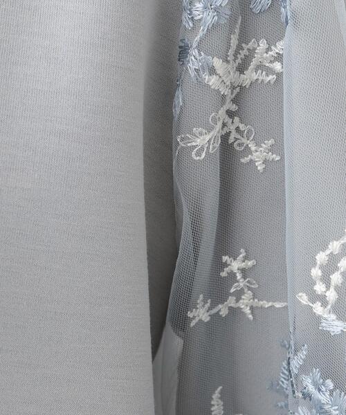 DRESKIP(ドレスキップ)の「大人上品 お袖チュール刺繍 切替トップス(Tシャツ/カットソー・レディース・アイボリー/サックスブルー/チャコールグレー・04/03/02/01)」の18枚目の写真