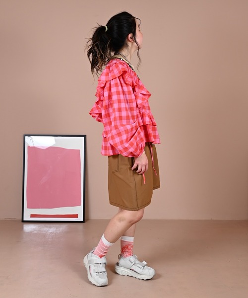 MARKEY'S(マーキーズ)の「ギンガムカシュクールブラウス/おとな(シャツ/ブラウス・レディース・ライトグリーン/ピンク/ブラック/イエロー・160cm)」の22枚目の写真