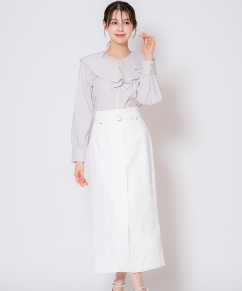 ヴァレンティノ レース オフショルダー ニットトップ 半袖 白 L IBO84