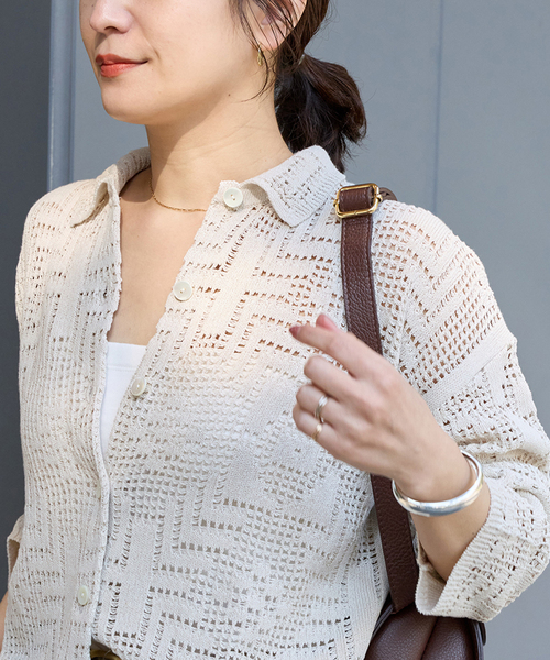 JOURNAL STANDARD（ジャーナルスタンダード）の「ジャガードネイティブシャツ（ニット/セーター・レディース・グリーン/アイボリー/ブラック・FREE）」の16枚目の写真