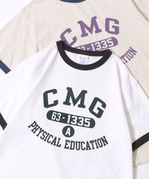 Lazar（ラザル）の「Champion/チャンピオン コットンUSA カレッジロゴプリント ワンポイント刺繍 半袖Tシャツ/リンガーT/レディース メンズ（Tシャツ/カットソー）」