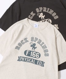 Lazar（ラザル）の「Champion/チャンピオン コットンUSA カレッジロゴプリント ワンポイント刺繍 半袖Tシャツ/リンガーT/レディース メンズ（Tシャツ/カットソー）」