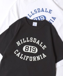 Champion/チャンピオン コットンUSA カレッジロゴプリント ワンポイント刺繍 半袖Tシャツ/リンガーT/レディース メンズ