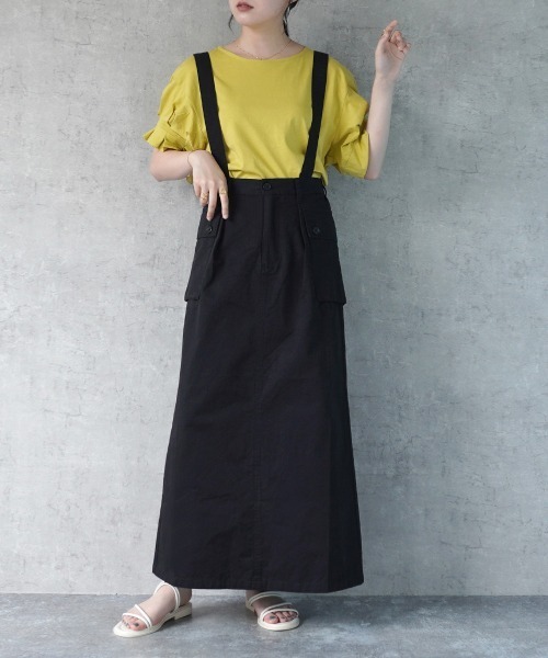 SELECT LEVERY(セレクトリベリー)の「サス付きミリタリースカート(スカート・レディース・カーキ/ブラック/ベージュ・SMALL/MEDIUM/LARGE/X-LARGE)」の2枚目の写真