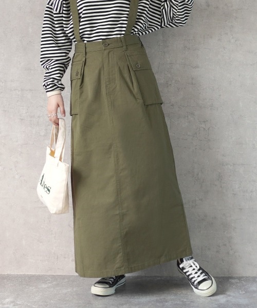 SELECT LEVERY(セレクトリベリー)の「サス付きミリタリースカート(スカート・レディース・カーキ/ブラック/ベージュ・SMALL/MEDIUM/LARGE/X-LARGE)」の8枚目の写真