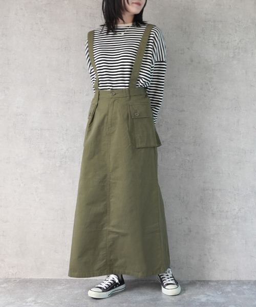 SELECT LEVERY(セレクトリベリー)の「サス付きミリタリースカート(スカート・レディース・カーキ/ブラック/ベージュ・SMALL/MEDIUM/LARGE/X-LARGE)」の10枚目の写真