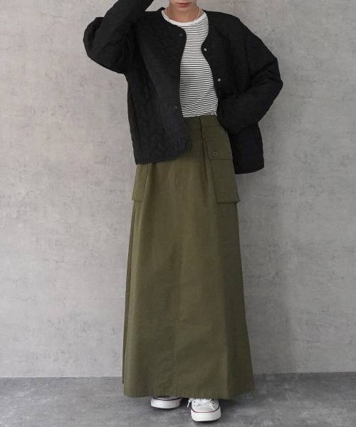 SELECT LEVERY(セレクトリベリー)の「サス付きミリタリースカート(スカート・レディース・カーキ/ブラック/ベージュ・SMALL/MEDIUM/LARGE/X-LARGE)」の11枚目の写真