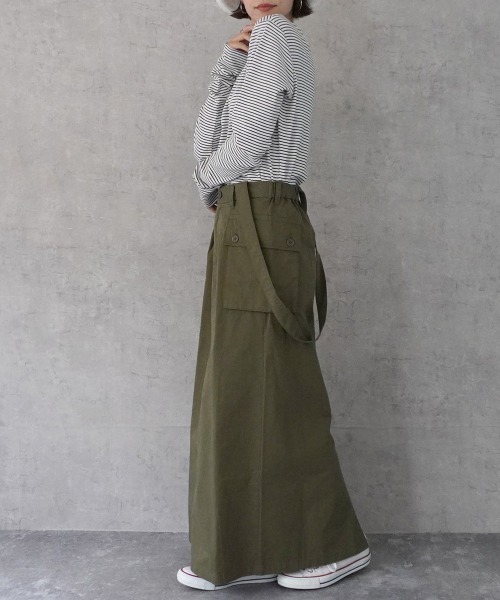 SELECT LEVERY(セレクトリベリー)の「サス付きミリタリースカート(スカート・レディース・カーキ/ブラック/ベージュ・SMALL/MEDIUM/LARGE/X-LARGE)」の13枚目の写真