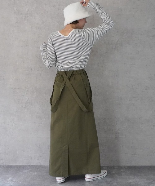 SELECT LEVERY(セレクトリベリー)の「サス付きミリタリースカート(スカート・レディース・カーキ/ブラック/ベージュ・SMALL/MEDIUM/LARGE/X-LARGE)」の14枚目の写真