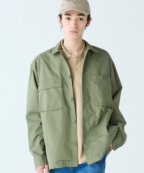 LACOSTE（ラコステ）の「コットンツイルワークシャツジャケット（シャツ/ブラウス・メンズ・ベージュ/カーキ/ネイビー・40/38/39/41）」の4枚目の写真