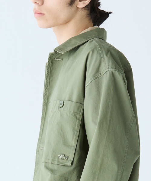 LACOSTE（ラコステ）の「コットンツイルワークシャツジャケット（シャツ/ブラウス・メンズ・ベージュ/カーキ/ネイビー・40/38/39/41）」の7枚目の写真