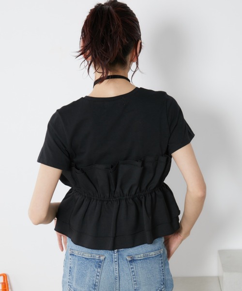 Auntie Rosa Holiday(アンティローザホリデー)の「ビスチェレイヤードTEE(Tシャツ/カットソー・レディース・ブラック/グレイッシュベージュ・FREE)」の8枚目の写真