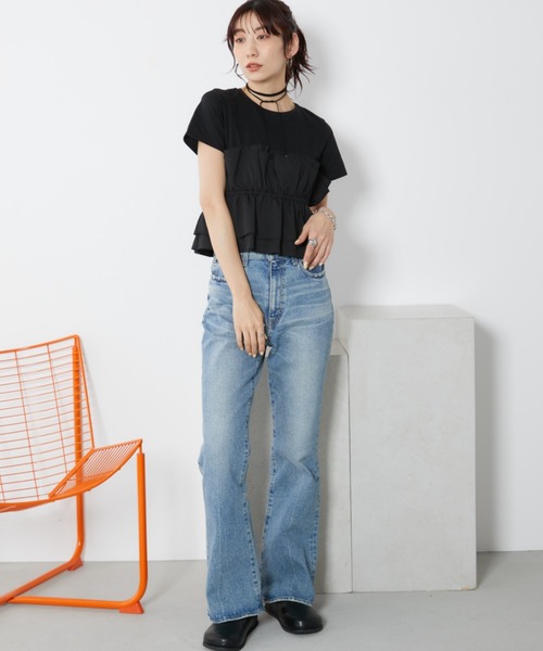 Auntie Rosa Holiday(アンティローザホリデー)の「ビスチェレイヤードTEE(Tシャツ/カットソー・レディース・ブラック/グレイッシュベージュ・FREE)」の10枚目の写真