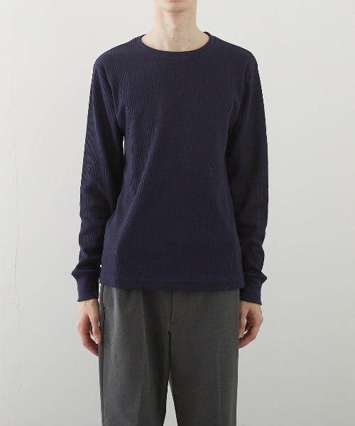 ARCHIVER（アーカイバ）の「【RS】【RDS】クルーネック　サーマルロンT（Tシャツ/カットソー・メンズ・ライトピンク/グレー/ネイビー/ブラック/カーキ/ホワイト/ベージュ・LARGE/MEDIUM/X-LARGE）」の10枚目の写真