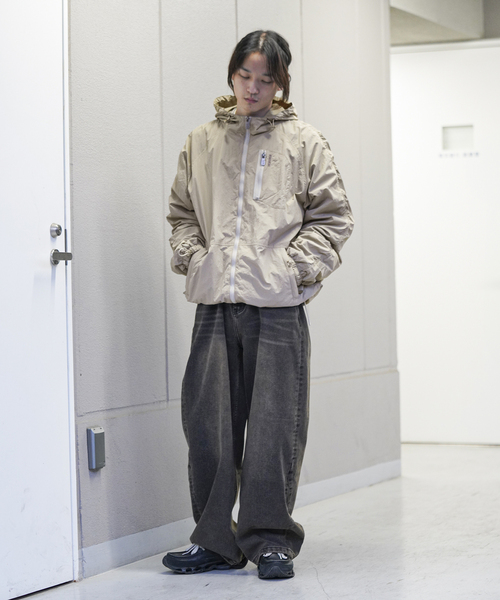 NOMANUAL(NOMANUAL)の「NOMANUAL/ノーマニュアル SAIL WIND SHELL(その他アウター・メンズ・グレー/ブラック・MEDIUM/LARGE)」の4枚目の写真