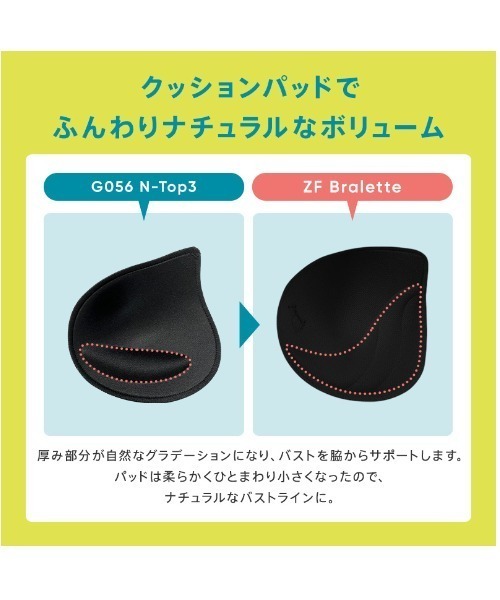 Sloggi（スロギー）の「スロギー ゼロフィール ブラレット【S,M,Lサイズ】 sloggi ZF Bralette JX（ブラジャー・レディース・ブラック/イエロー/ネイビー/ベージュ/ピンク/ブルー/グレー・L/M/S）」の17枚目の写真