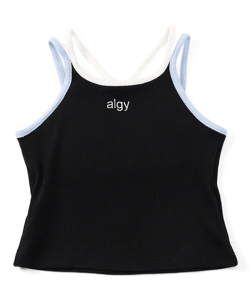 algy(アルジー)の「マルチボーダータンタケリブキャミ(キャミソール・キッズ・ホワイト/ブラック/エメラルド/オフホワイト・XX-SMALL/X-SMALL/MEDIUM/SMALL)」の3枚目の写真