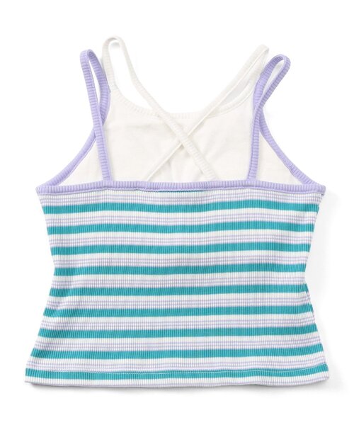 algy(アルジー)の「マルチボーダータンタケリブキャミ(キャミソール・キッズ・ホワイト/ブラック/エメラルド/オフホワイト・XX-SMALL/X-SMALL/MEDIUM/SMALL)」の12枚目の写真