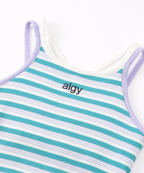 algy(アルジー)の「マルチボーダータンタケリブキャミ(キャミソール・キッズ・ホワイト/ブラック/エメラルド/オフホワイト・XX-SMALL/X-SMALL/MEDIUM/SMALL)」の13枚目の写真