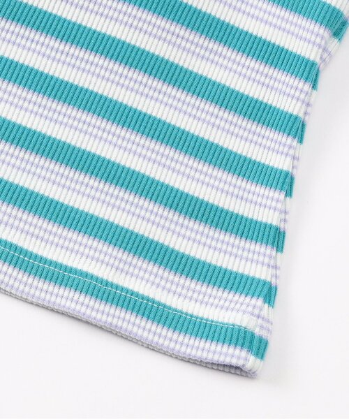 algy(アルジー)の「マルチボーダータンタケリブキャミ(キャミソール・キッズ・ホワイト/ブラック/エメラルド/オフホワイト・XX-SMALL/X-SMALL/MEDIUM/SMALL)」の15枚目の写真