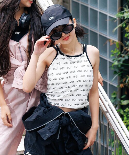 algy(アルジー)の「マルチボーダータンタケリブキャミ(キャミソール・キッズ・ホワイト/ブラック/エメラルド/オフホワイト・XX-SMALL/X-SMALL/MEDIUM/SMALL)」の18枚目の写真