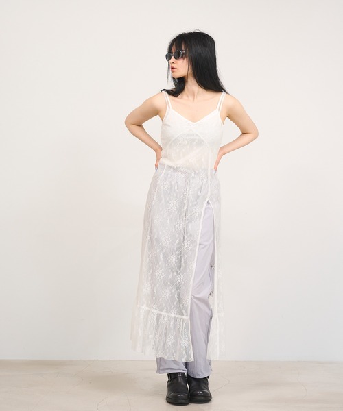 Nora Lily（ノラリリー）の「【Nora Lily】「elle」Lace Cami One-piece（ワンピース・レディース・ブラック/ブラウン/ホワイト・FREE）」の4枚目の写真