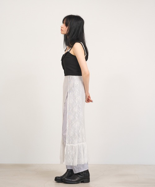 Nora Lily（ノラリリー）の「【Nora Lily】「elle」Lace Cami One-piece（ワンピース・レディース・ブラック/ブラウン/ホワイト・FREE）」の8枚目の写真