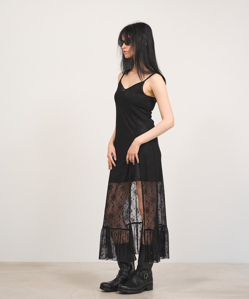 Nora Lily（ノラリリー）の「【Nora Lily】「elle」Lace Cami One-piece（ワンピース・レディース・ブラック/ブラウン/ホワイト・FREE）」の13枚目の写真