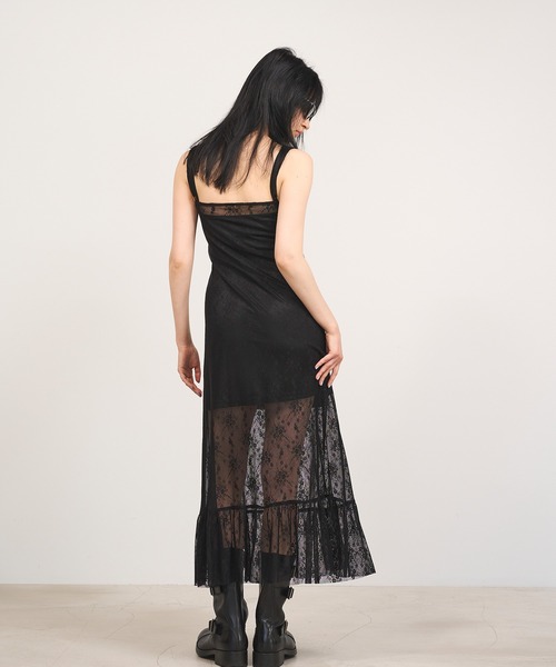 Nora Lily（ノラリリー）の「【Nora Lily】「elle」Lace Cami One-piece（ワンピース・レディース・ブラック/ブラウン/ホワイト・FREE）」の14枚目の写真