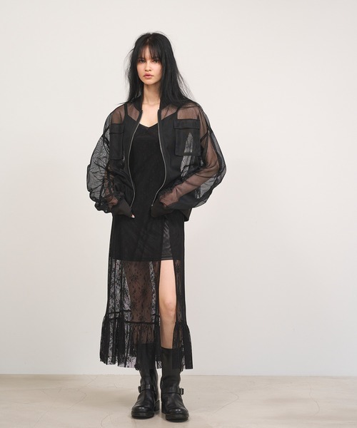 Nora Lily（ノラリリー）の「【Nora Lily】「elle」Lace Cami One-piece（ワンピース・レディース・ブラック/ブラウン/ホワイト・FREE）」の15枚目の写真