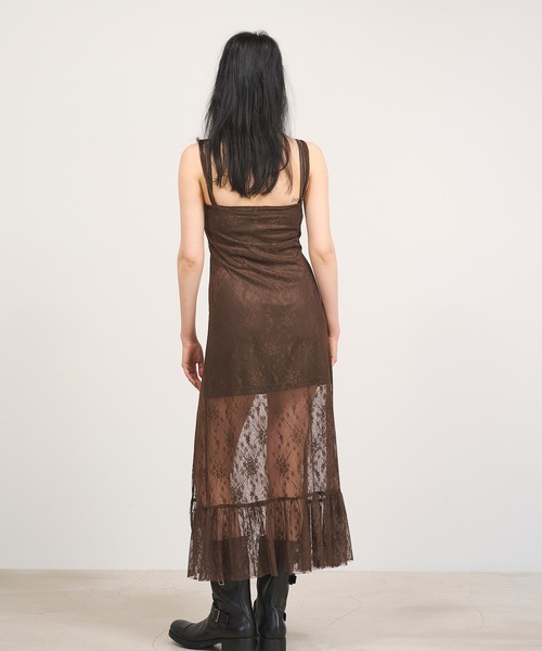 Nora Lily（ノラリリー）の「【Nora Lily】「elle」Lace Cami One-piece（ワンピース・レディース・ブラック/ブラウン/ホワイト・FREE）」の22枚目の写真