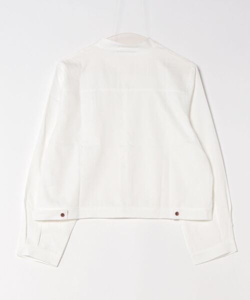BLANC FICELLE(ブランフィセル)の「ノーカラーJKT(ノーカラージャケット・レディース・ベージュ/モカ/ホワイト・S/M/L)」の5枚目の写真