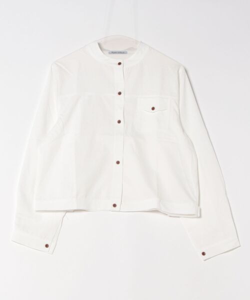 BLANC FICELLE(ブランフィセル)の「ノーカラーJKT(ノーカラージャケット・レディース・ベージュ/モカ/ホワイト・S/M/L)」の18枚目の写真