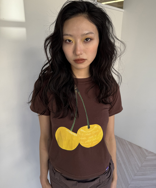 Oriens JOURNAL STANDARD（オリエンス ジャーナルスタンダード）の「チェリーTシャツ（Tシャツ/カットソー・レディース・ホワイト/ブラウン系その他・FREE）」の12枚目の写真